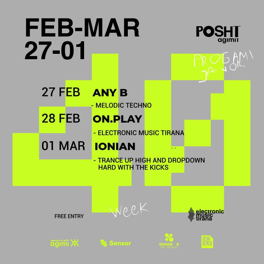 Week 40 - 📆27 shkurt- ANY B ( Melodic techno ) - 📆28Shkurt - On Play ( Adic