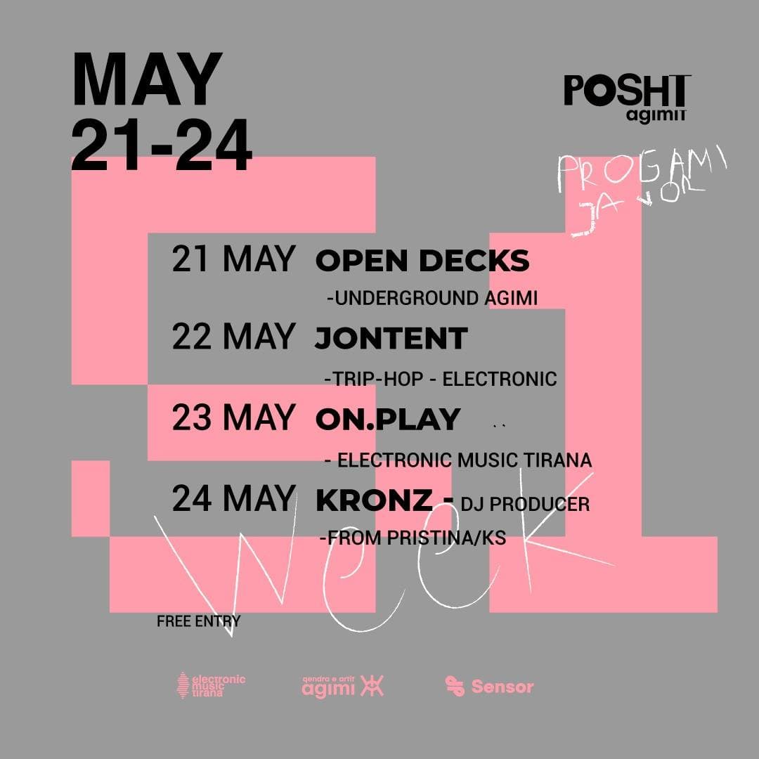 Week 51 - /// Timetable /// - 21 MAY Open Decks-Underground Agimi - 22 MAY @jo