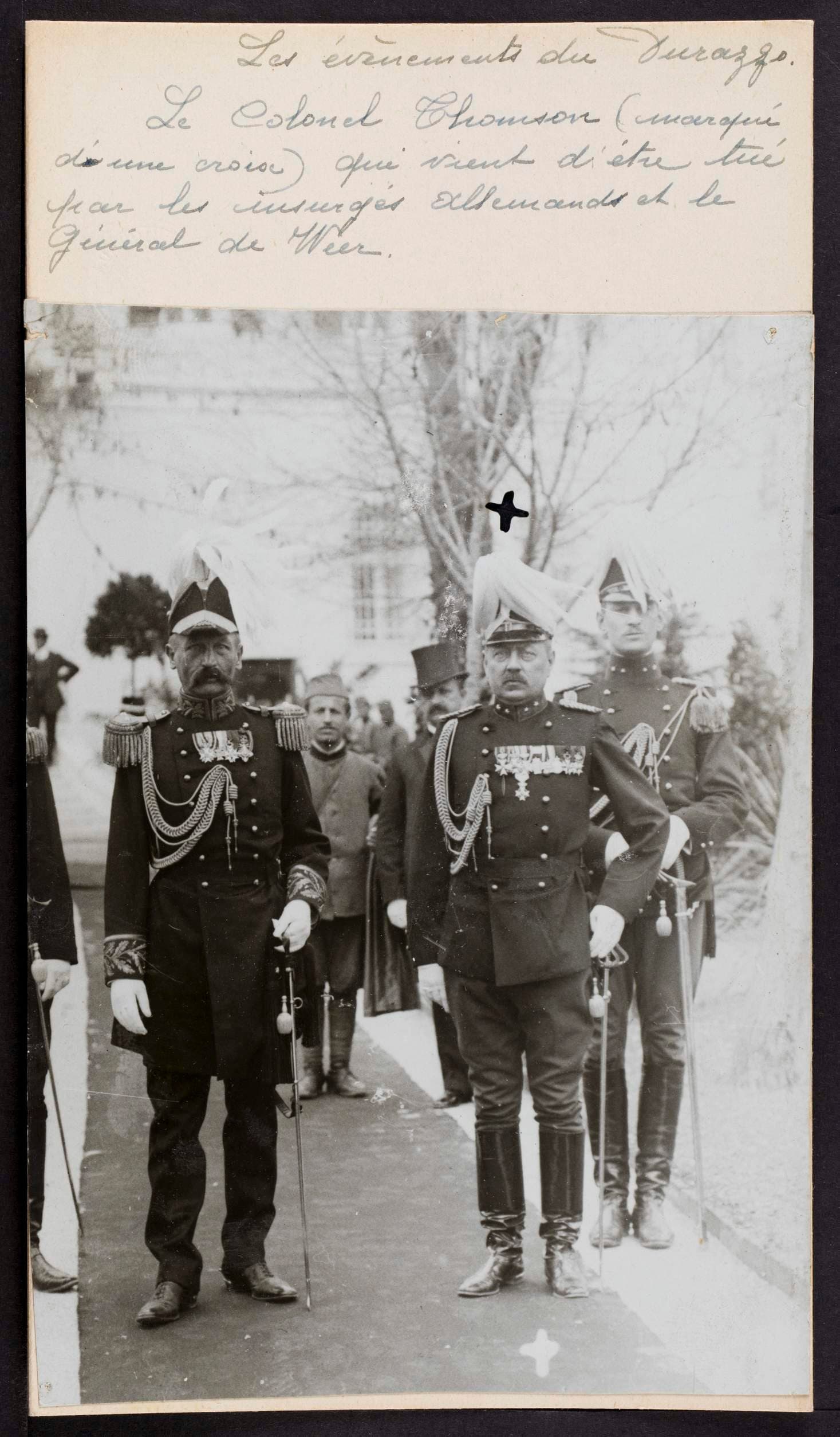 Major Thomson and General De Veer at Durrës