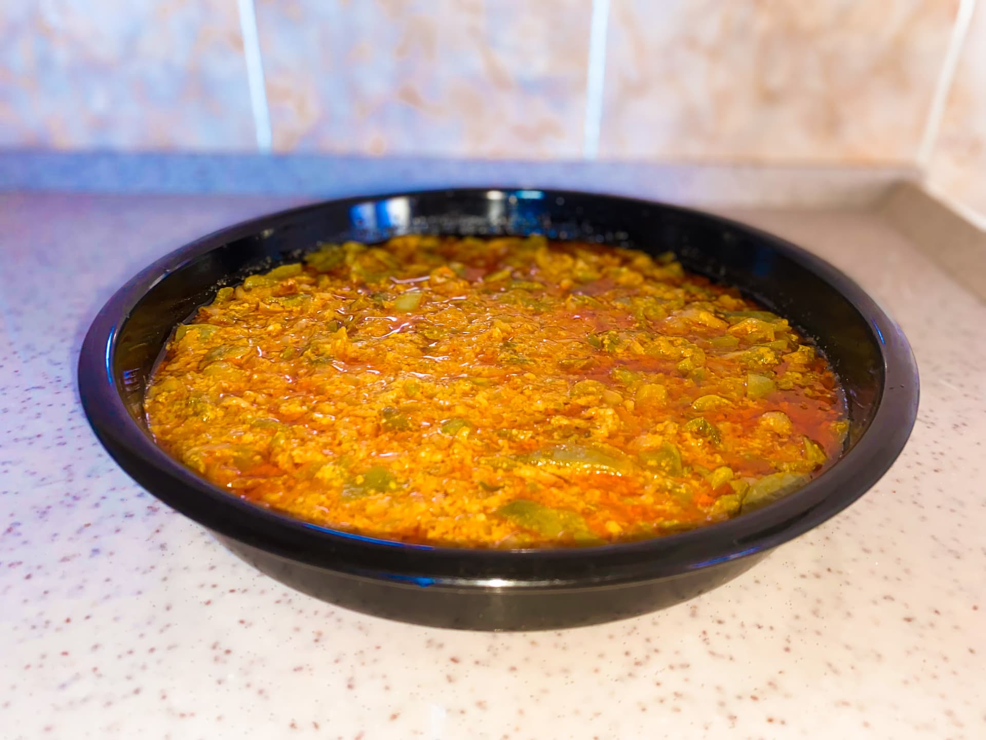 Fërgesë with peppers and cottage cheese