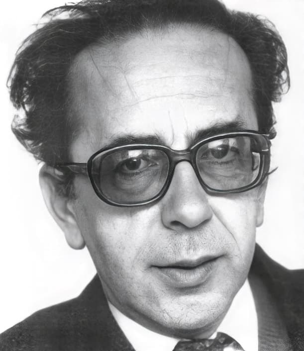 Digitally enhanced portrait of Ismail Kadare, circa 1990s
