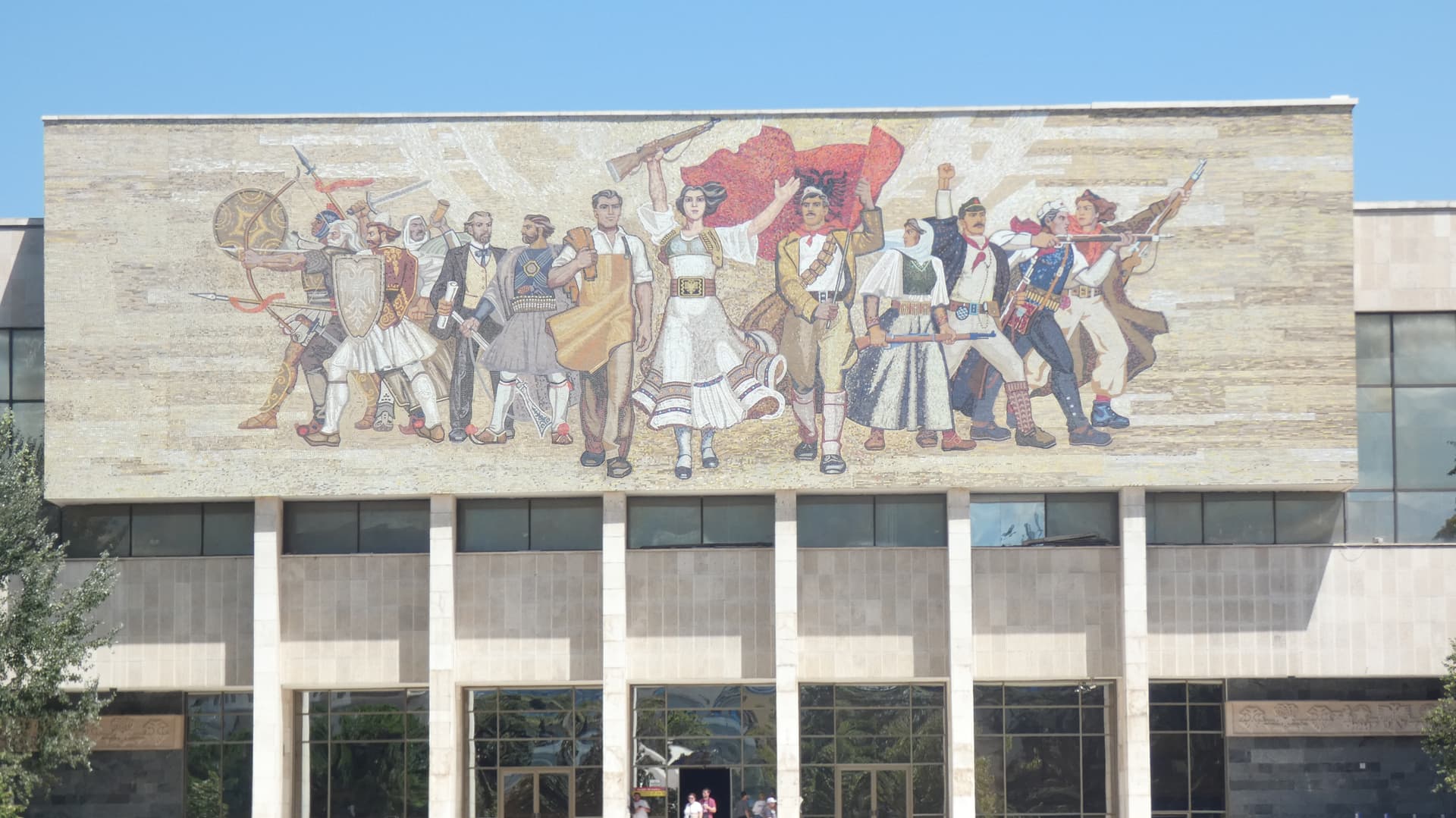 "The Albanians" mosaic - full facade view
