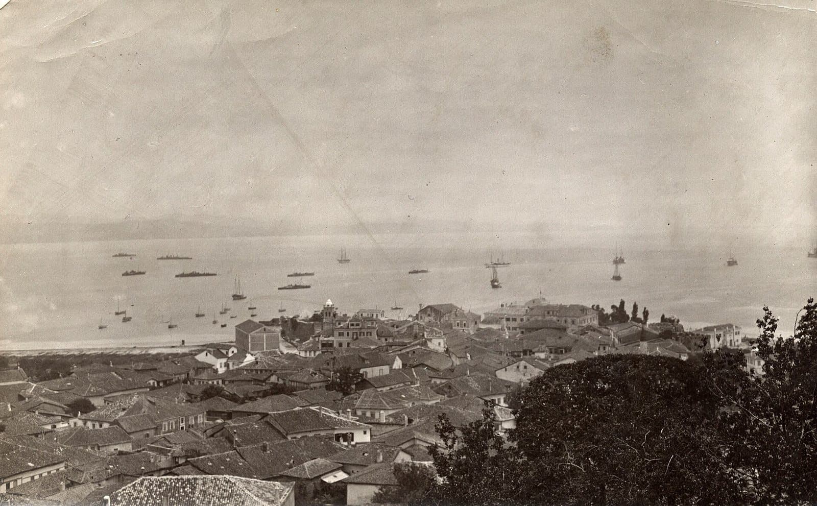Durrës seen from the artillery ridge