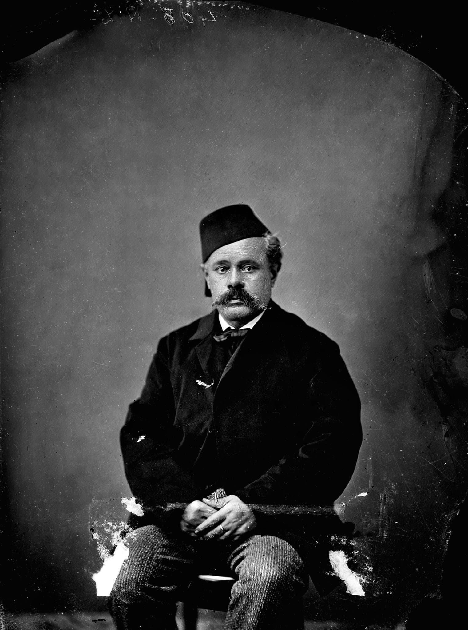 Pjeter Marubi in his Shkoder studio