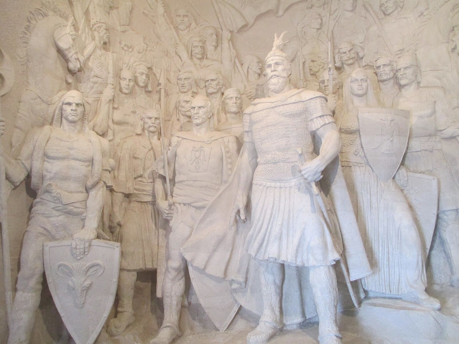Skanderbeg and his warriors, Krujë museum