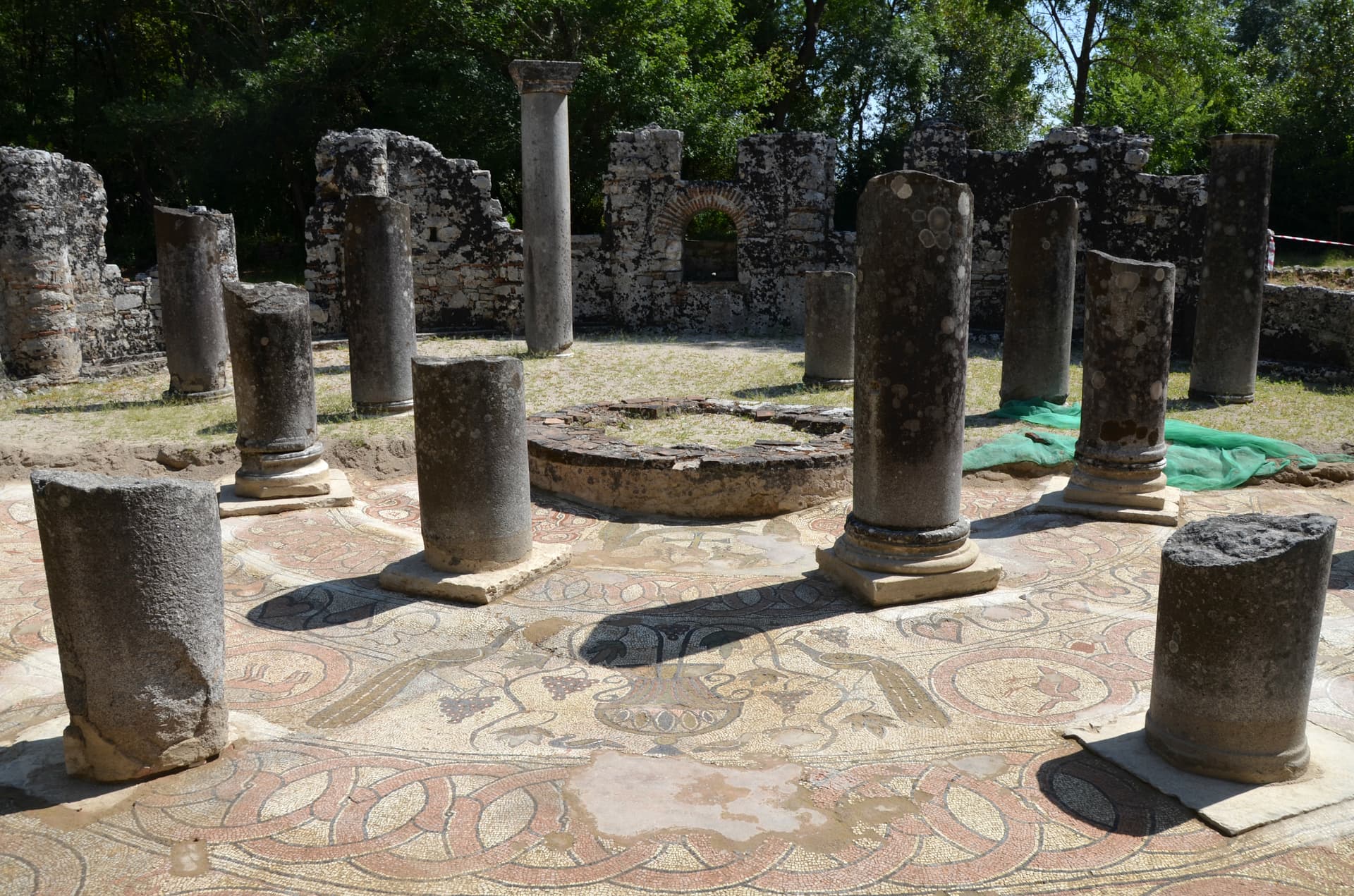 Butrint Baptistery mosaic pavement, early 6th century AD