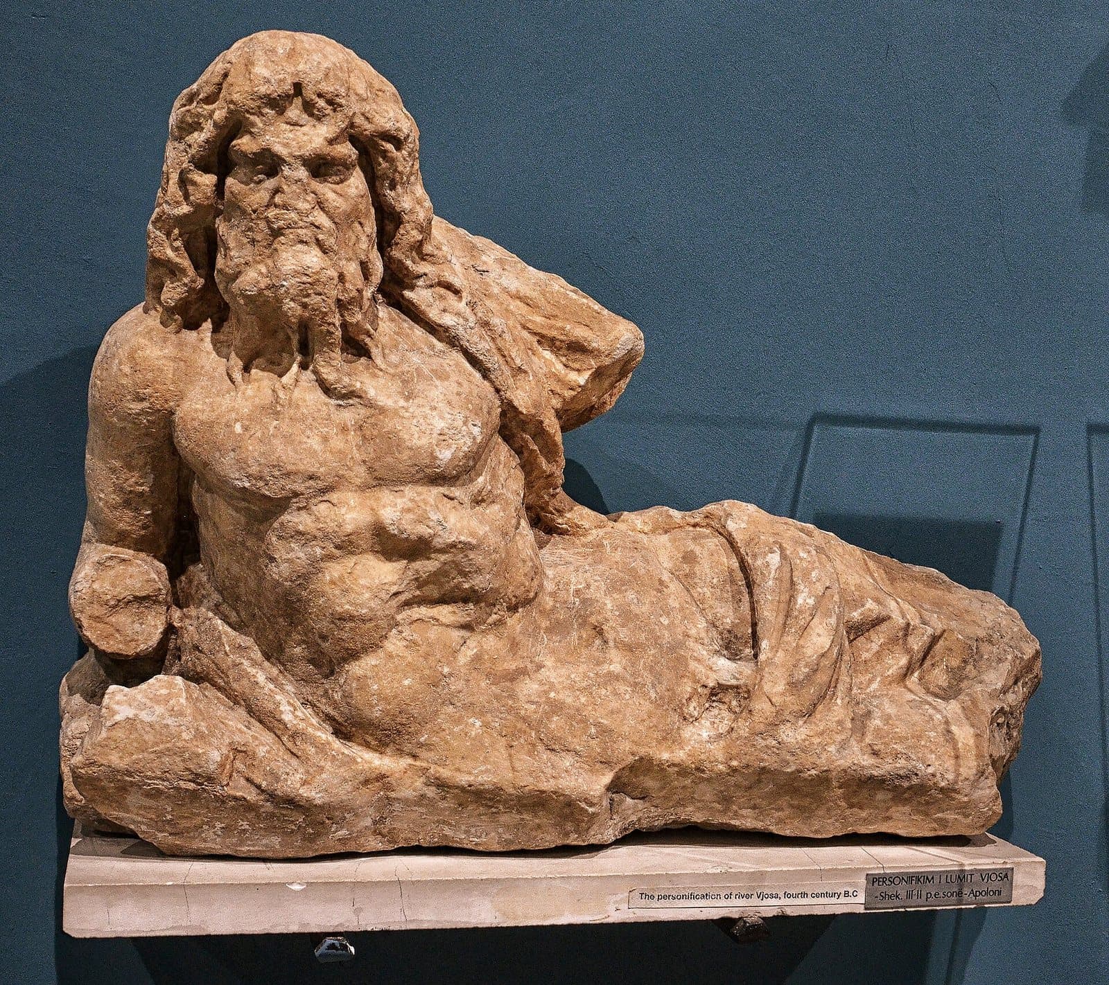 The river Vjosa personified, from Apollonia