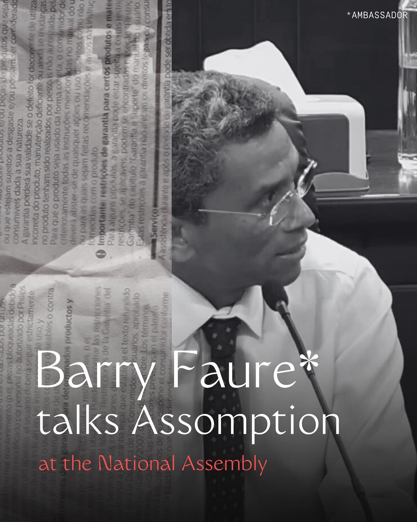 Last week, on Thursday 30th October, Barry Faure spoke at the National Assembly on the… (1/11)