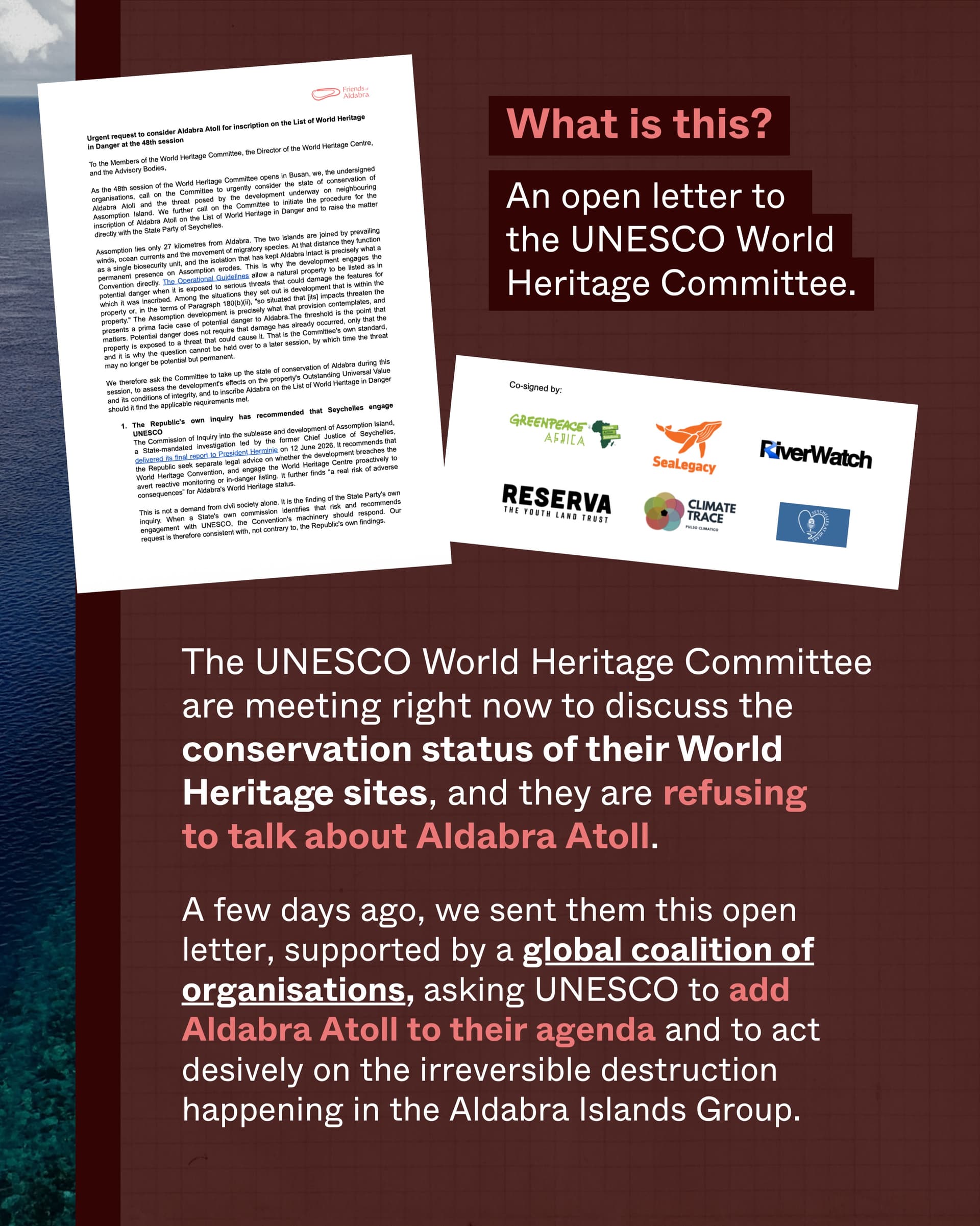 We’ve written an open letter to UNESCO alongside a global coalition of concerned… (2/9)
