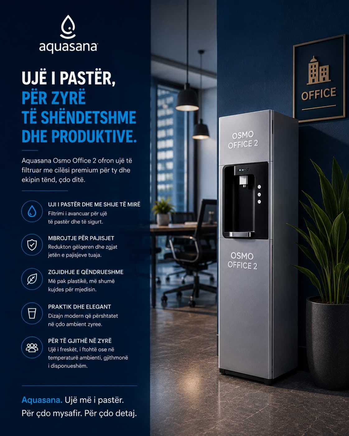 Një zyrë më produktive fillon me ujin që pini