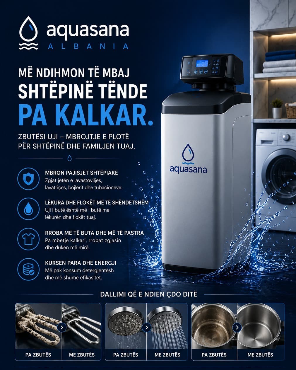 Ja një tekst premium për postimin e zbutësit të ujit:
