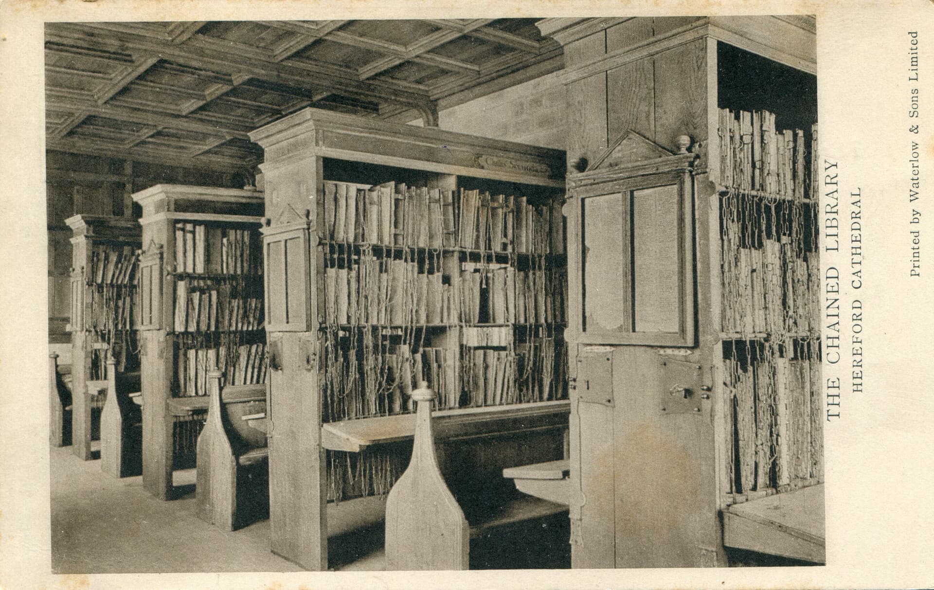 Postcard of The Chained Library. Hereford Cathedral (undated)