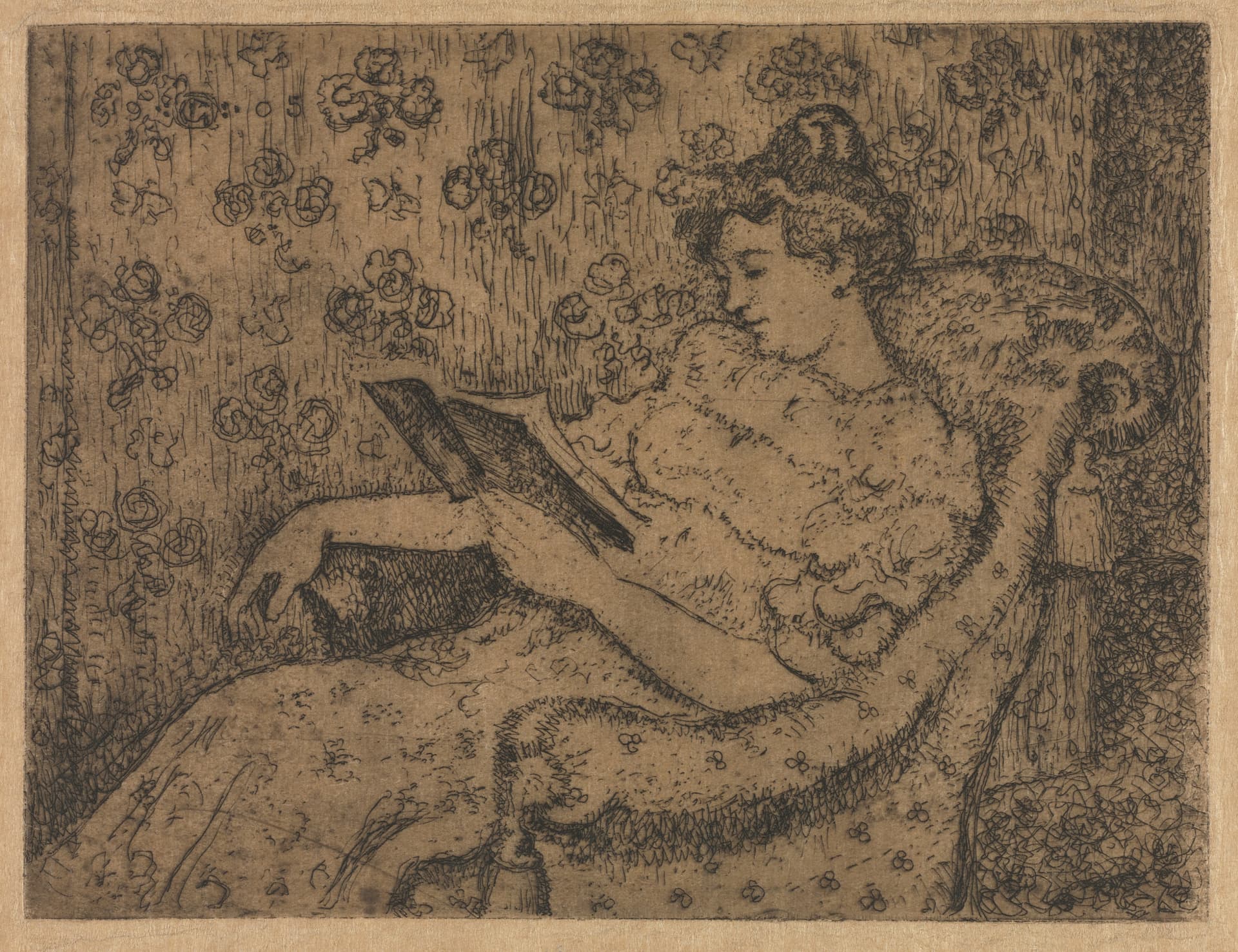 Woman Sitting Reading