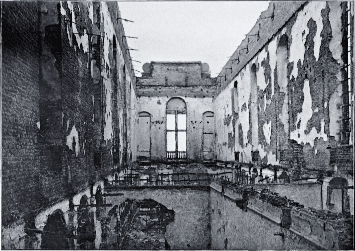 Louvain university library's main hall after the 1914 fire