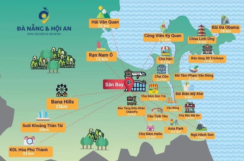 Bản đồ những điểm check in không thể bỏ qua khi ghé thăm Đà Nẵng nè cá