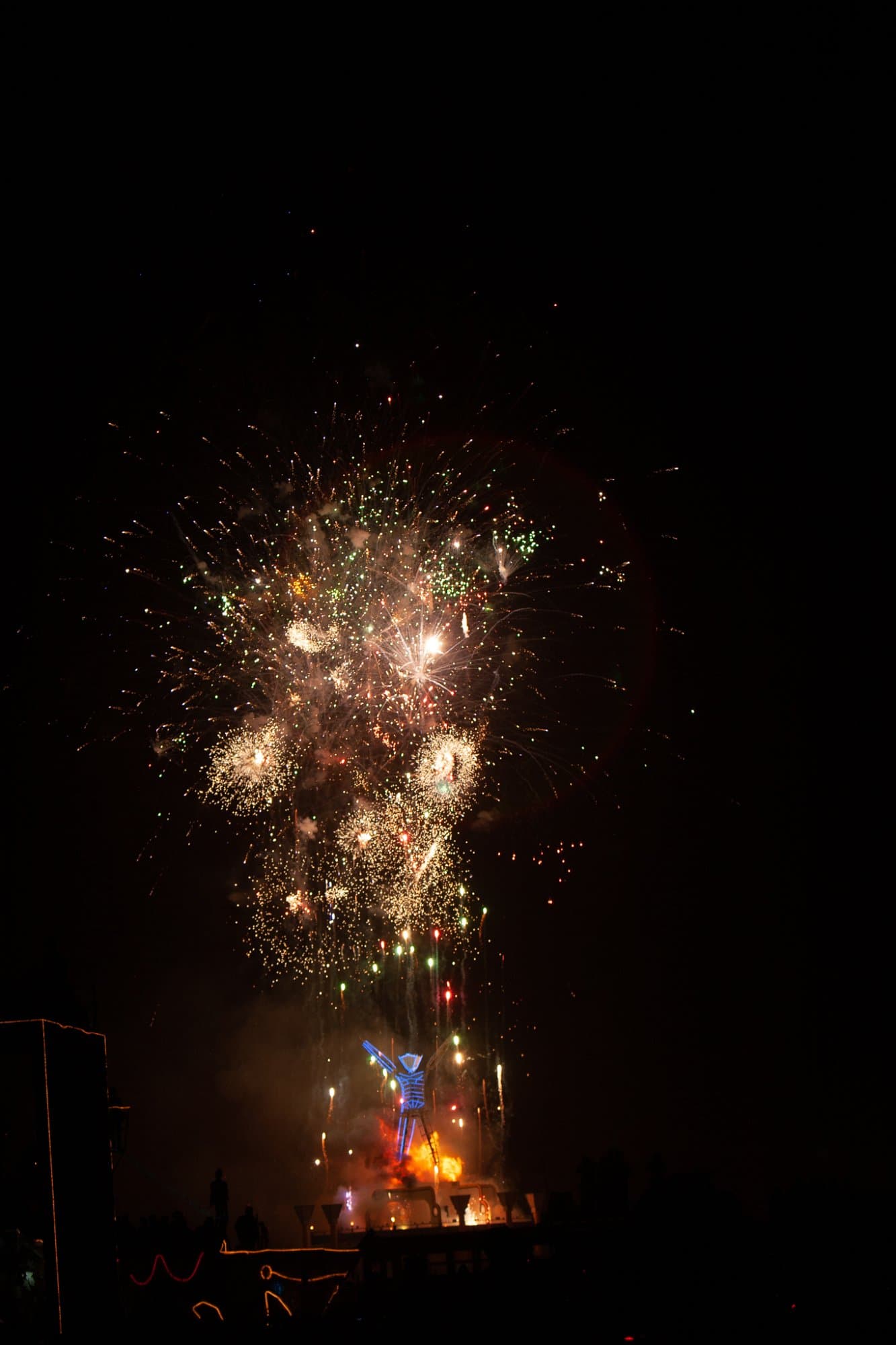 Fireworks over the burning Man, 2006 · 2/20