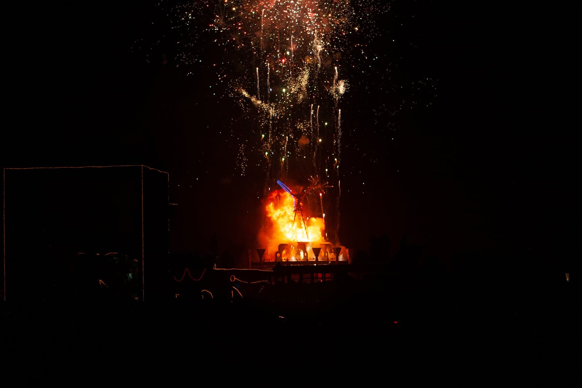 Fireworks over the burning Man, 2006 · 12/20