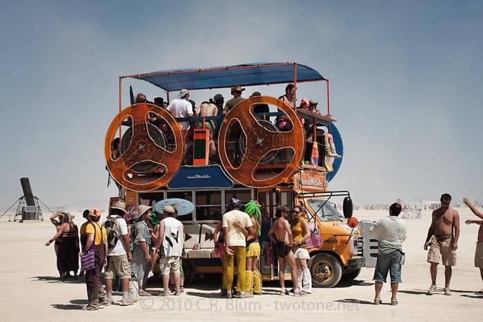 8-Track Art Car on the Playa