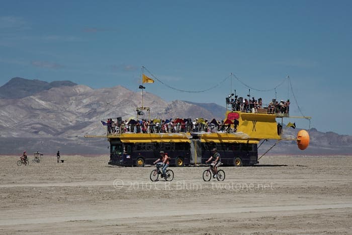 The Fun Bus Rolls Across the Playa