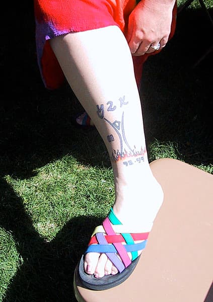 Burning Man tattoo, 2002