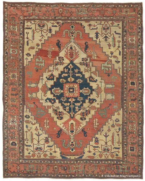 Antique Serapi carpet, Heriz region