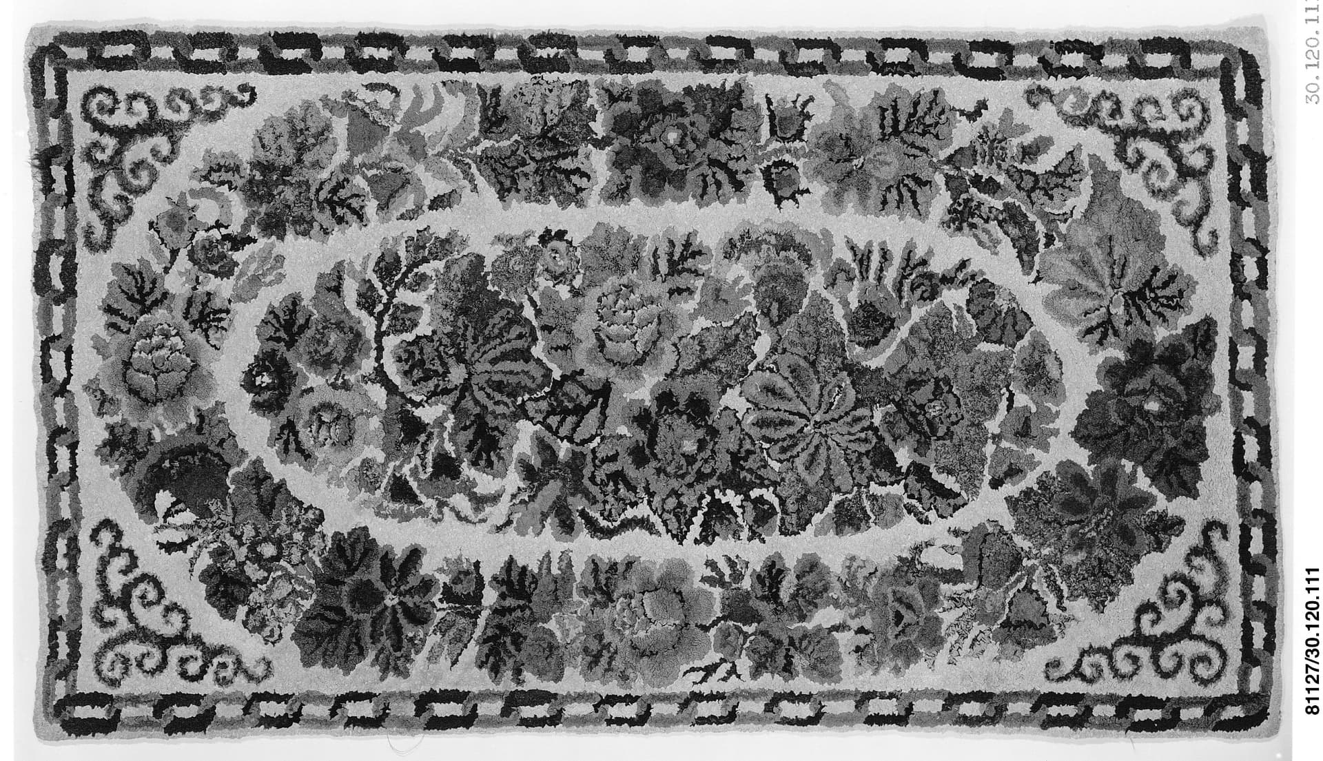 American hooked rug by Edward Sands Frost