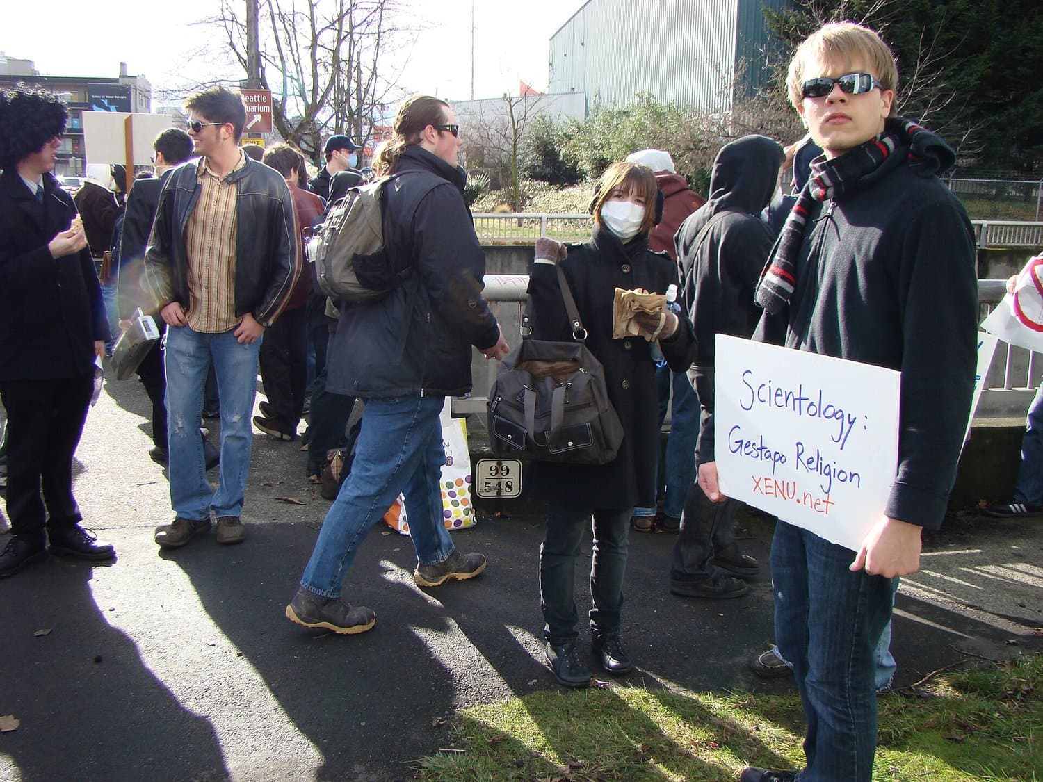 Anti-Scientology protest in Seattle
