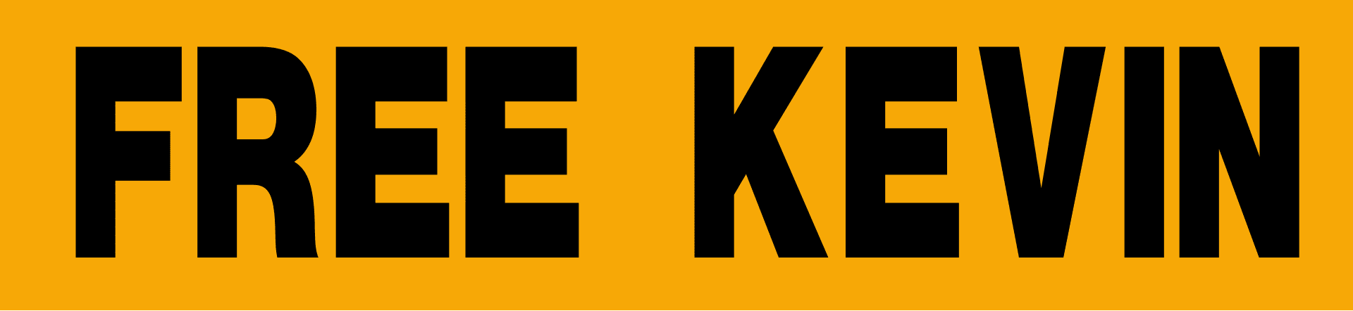 The 'FREE KEVIN' bumper sticker