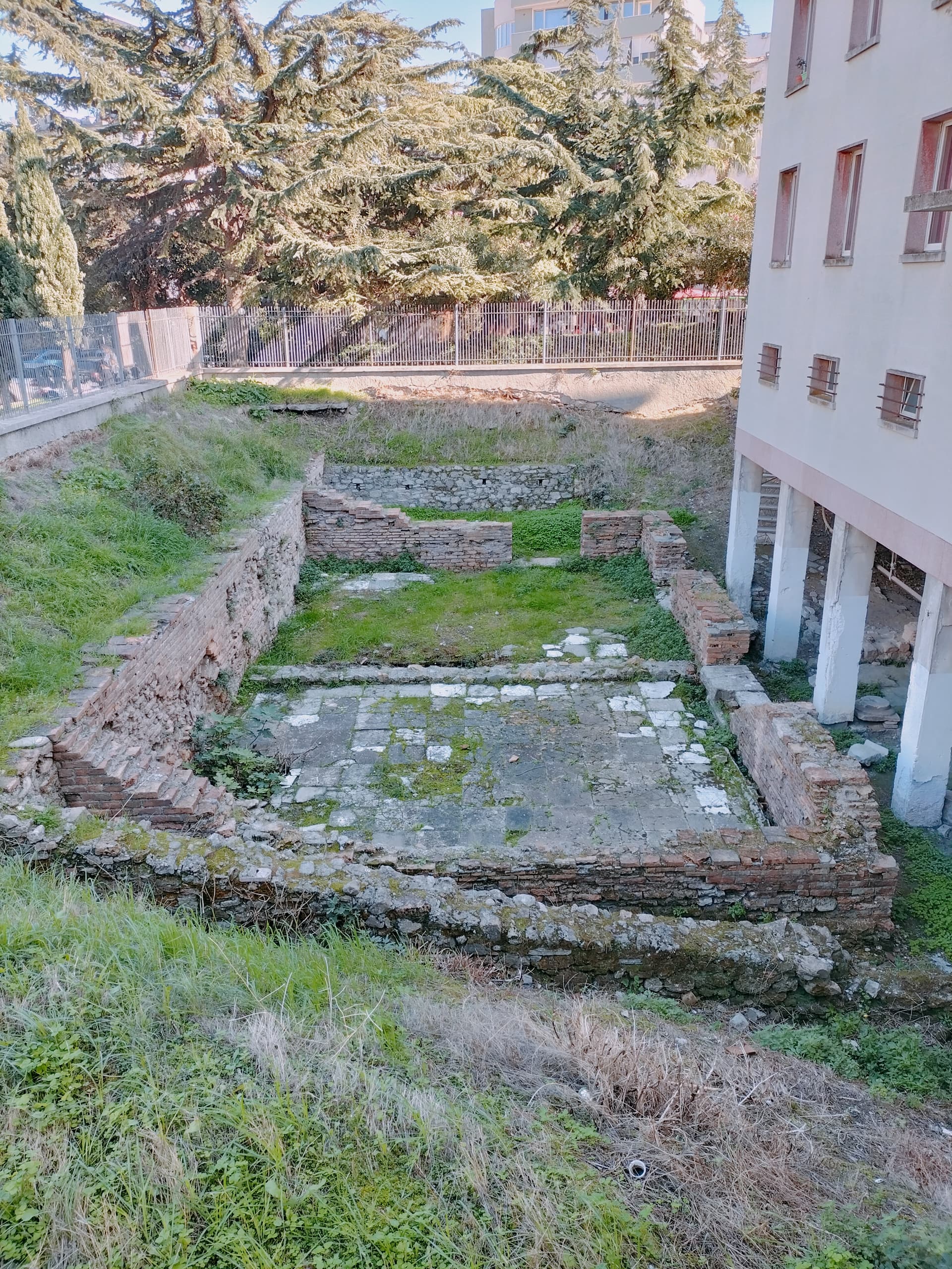 Ancient Roman baths beneath the Cultural Palace, Durrës