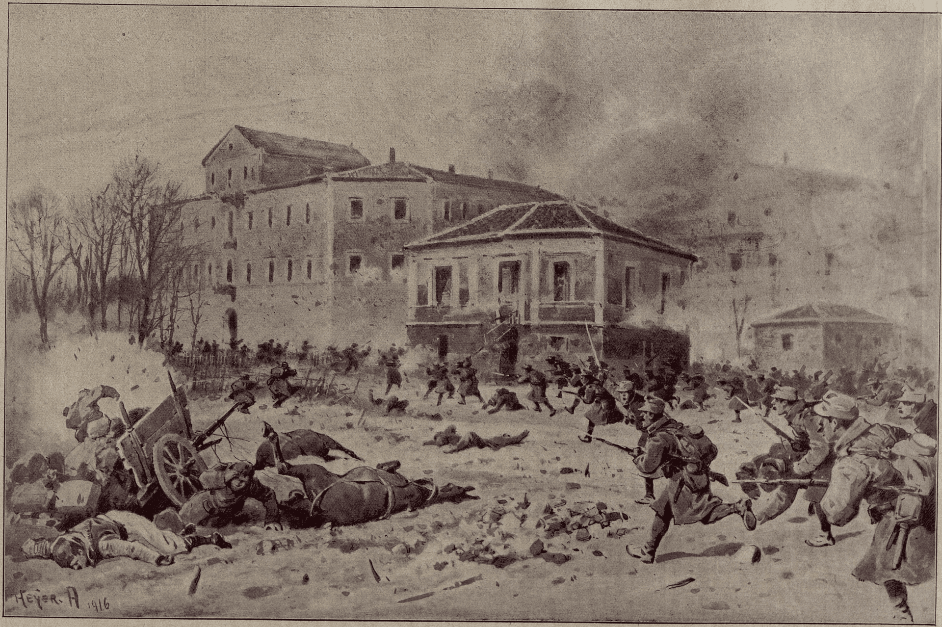 Austro-Hungarian battalion enters Durazzo, 27 February 1916