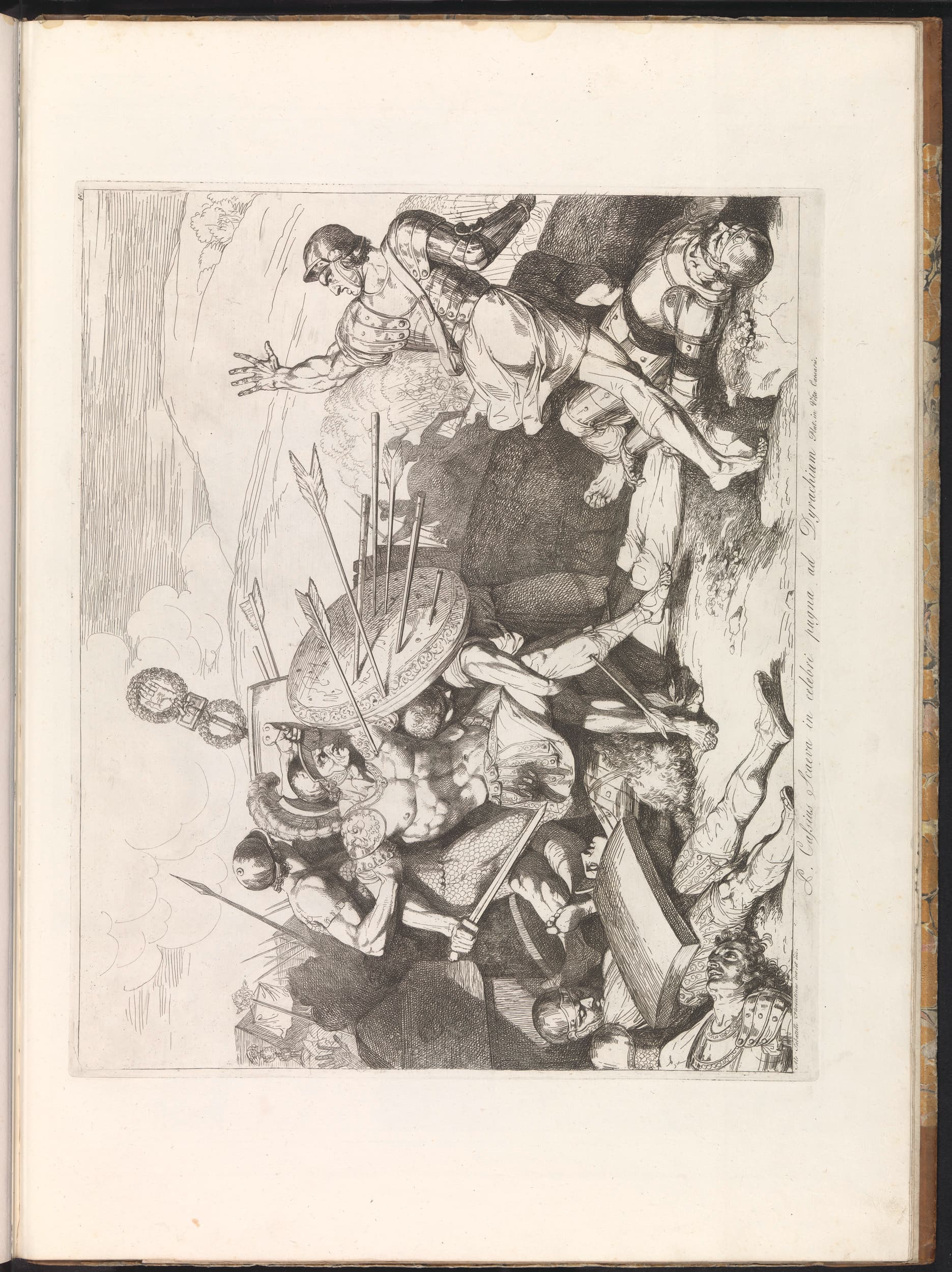 Marcus Cassius Scaeva in the Battle of Dyrrachium (etching, 1804)