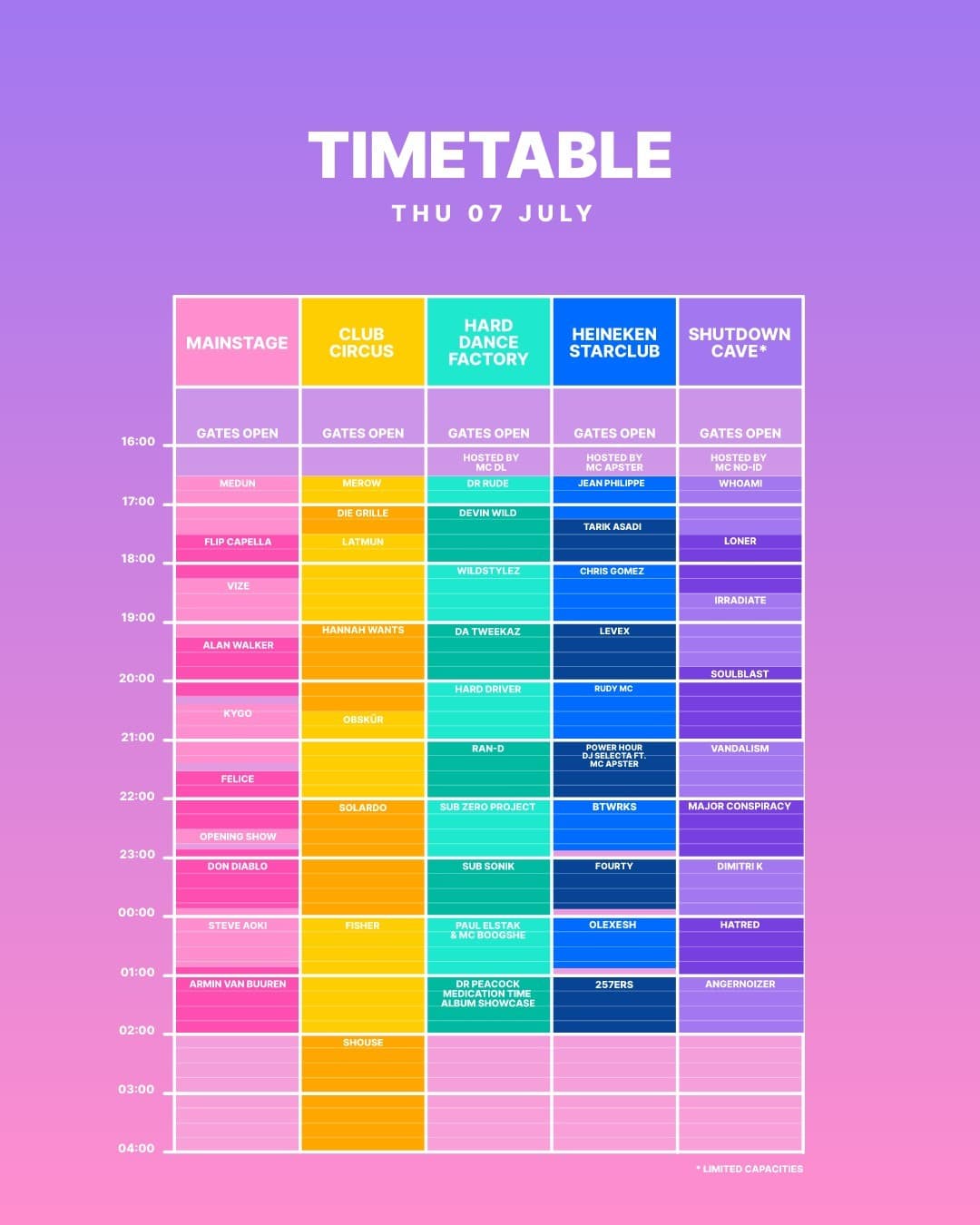 Lovers, there have been some timetable changes! Headhunterz and Code Black switc (3/5)