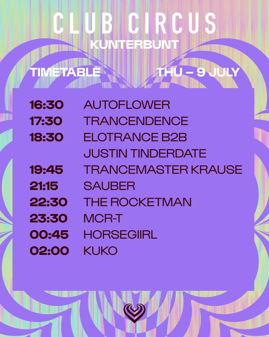 This is the Thursday timetable, kicking off officially. ๐ ๐๐๐๐๐ง๐ฅ๐ (3/8)