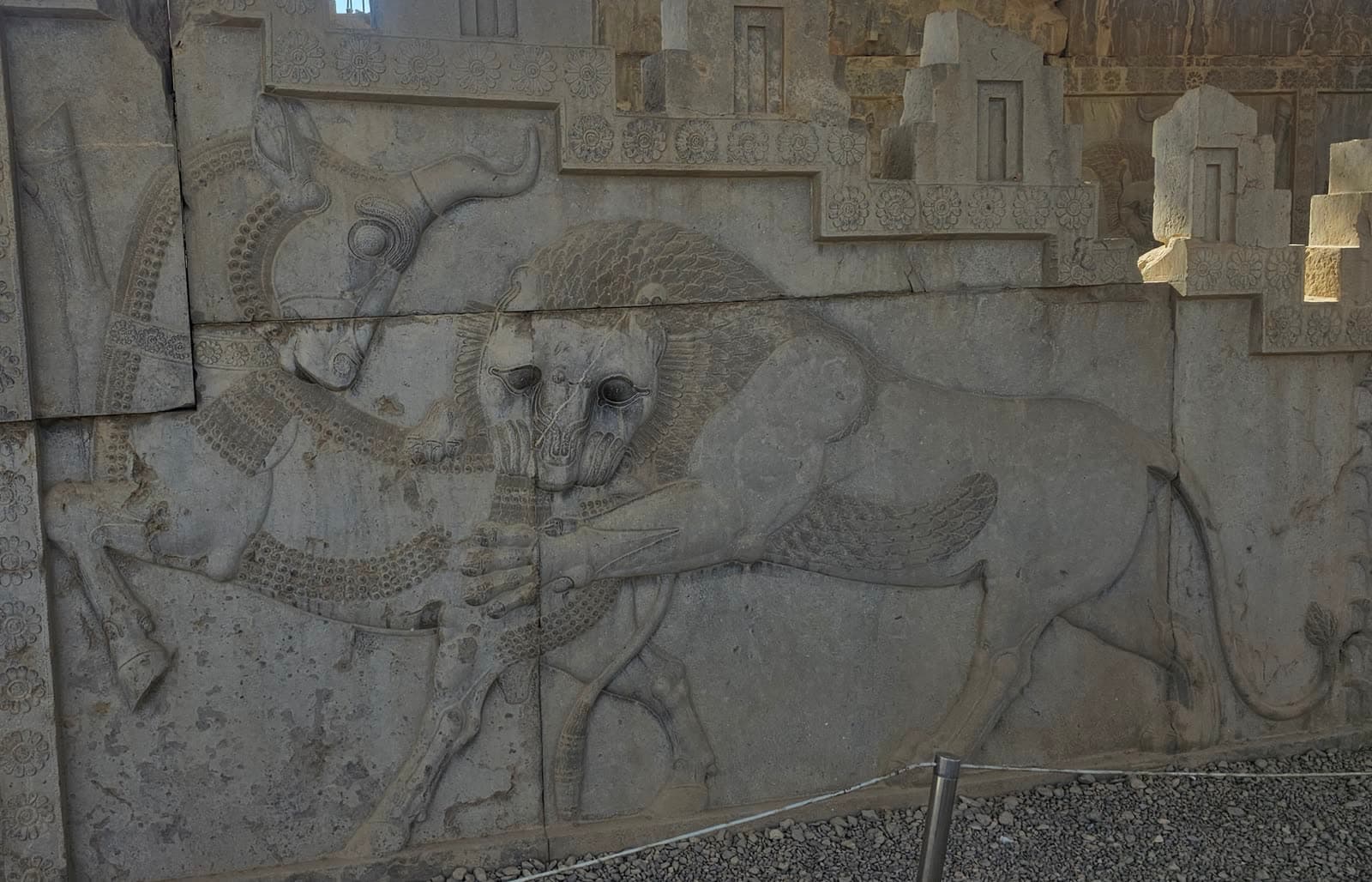 Lion and bull relief at Persepolis, a Nowruz symbol (2 of 2)