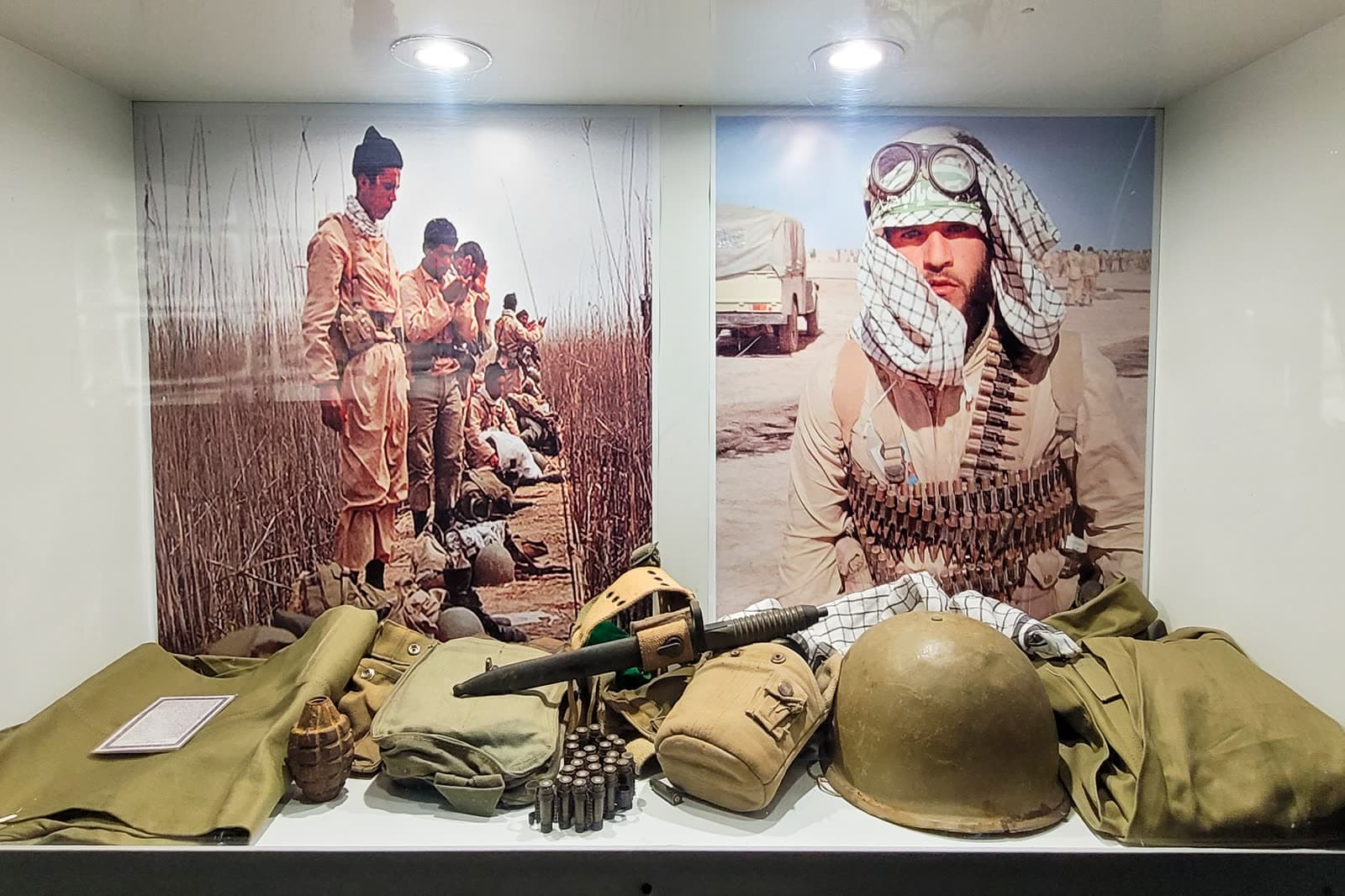 An Iranian soldier's equipment at the Holy Defence Museum, Tehran (2 of 2)