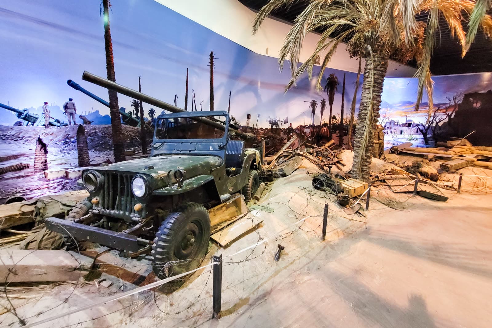 Reconstructed Iran-Iraq war battlefield at the Holy Defence Museum, Tehran (2 of 2)