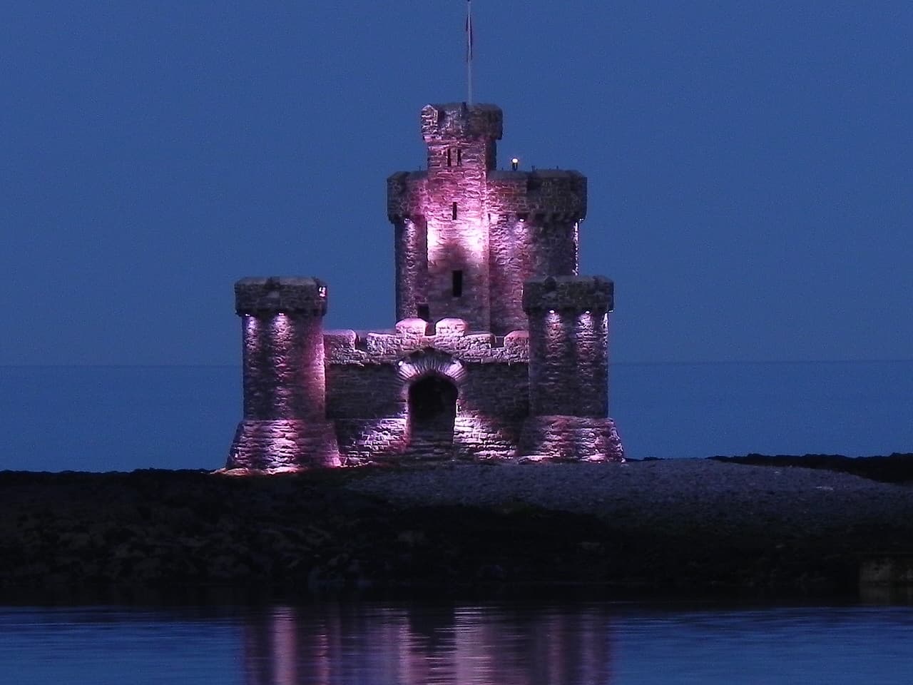 The Tower of Refuge Illuminated