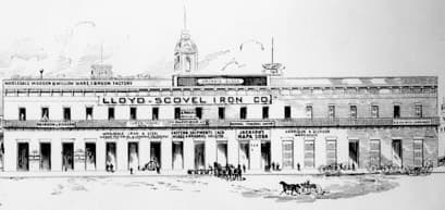 Arcadia Block Los Angeles from an 1896 lithograph