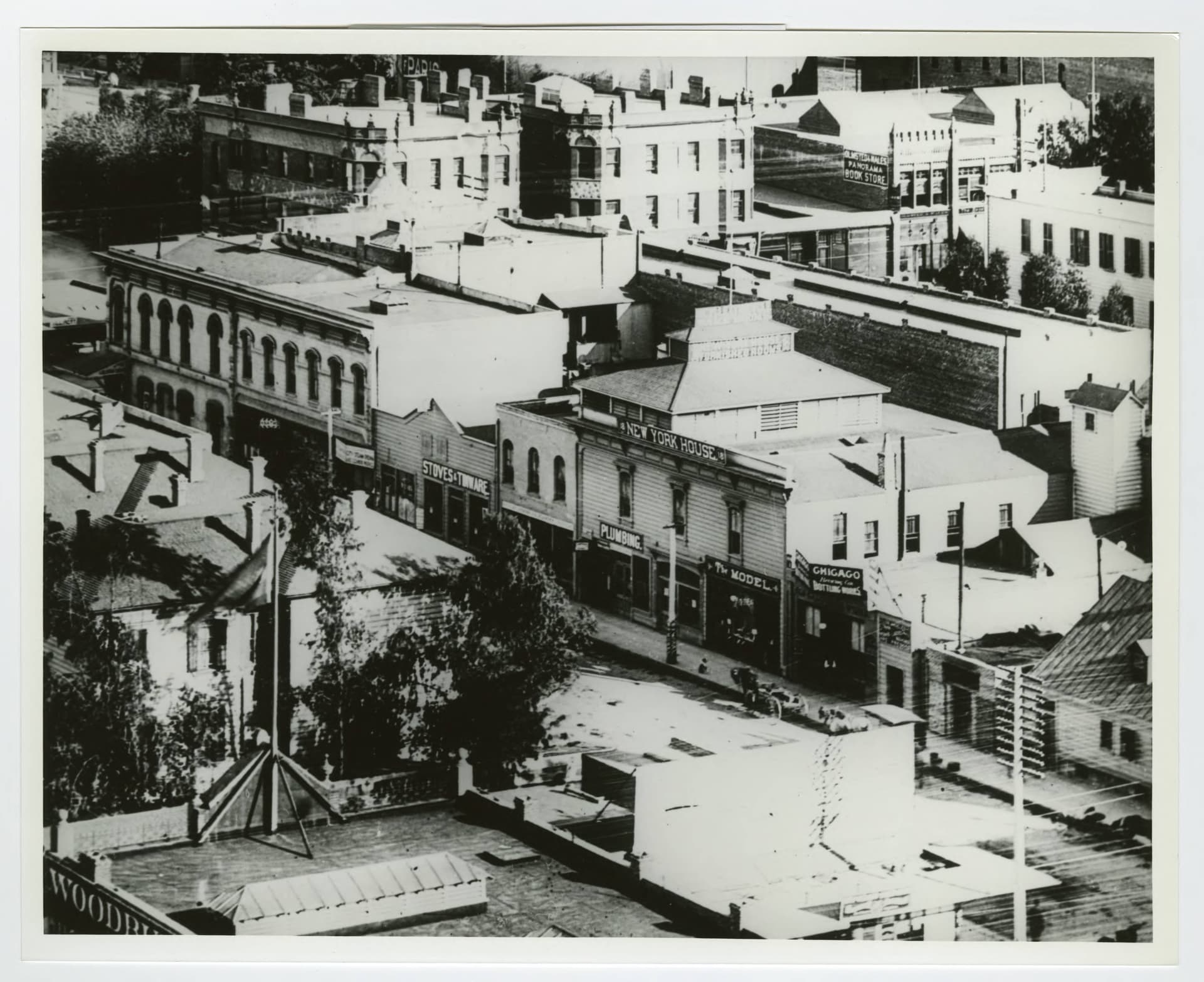 C. 1887 view looking east along south side of 3rd Street incl. former New York Brewery, …
