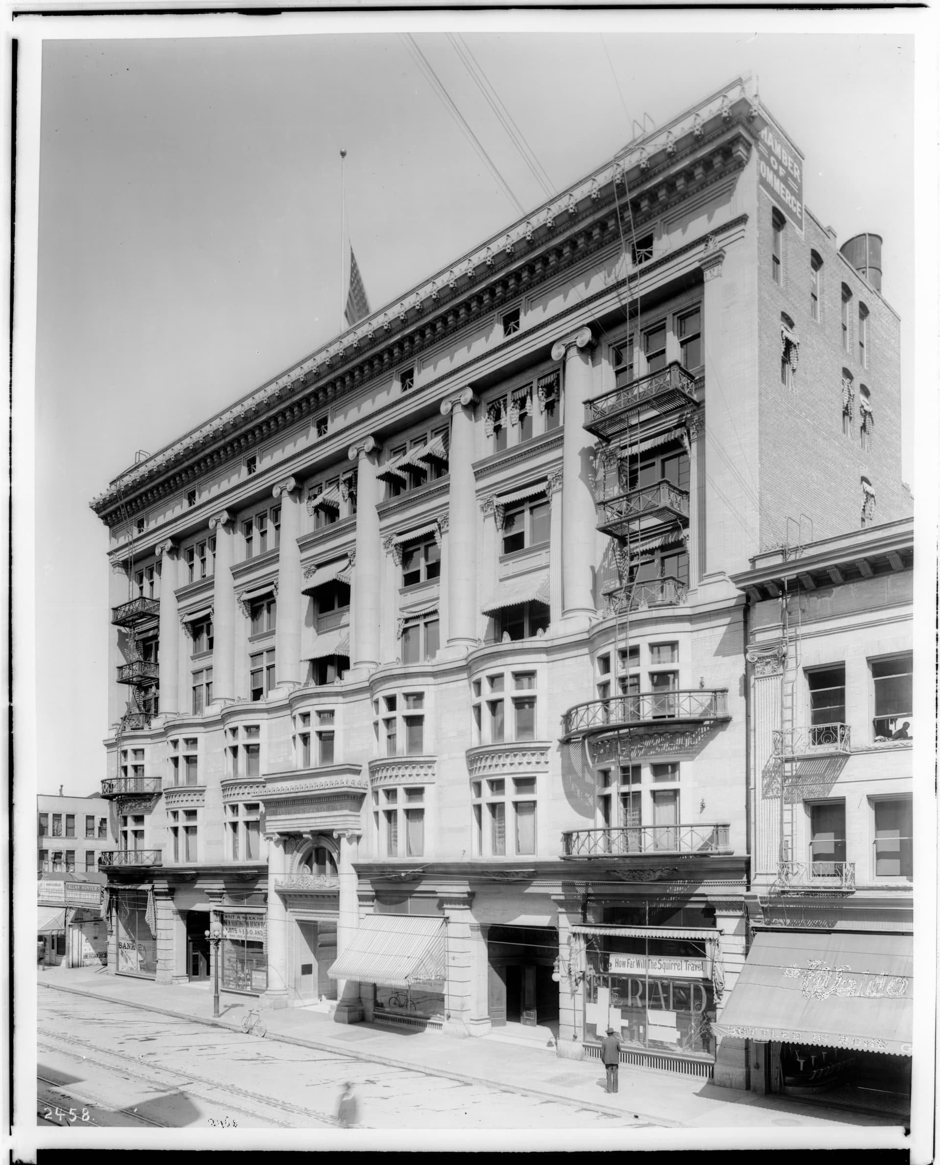 Exterior view of the Los Angeles Area Chamber of Commerce Building on Broadway between F…