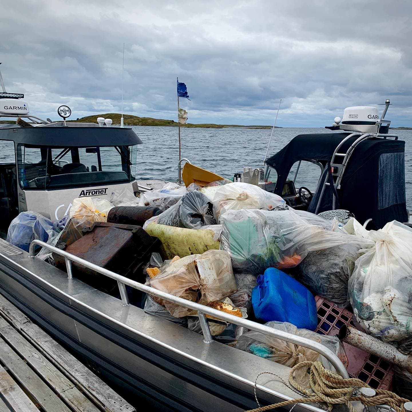 And it goes on, boatload after boatload with plastic trash from the…