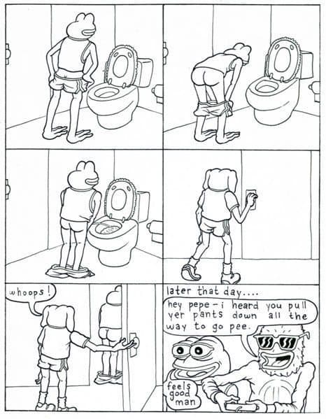 The full "Feels Good Man" comic page