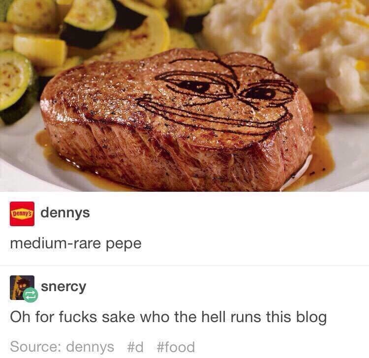 Medium-rare Pepe steak
