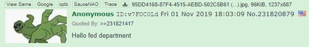 Pepe Punch, "Hello fed department"
