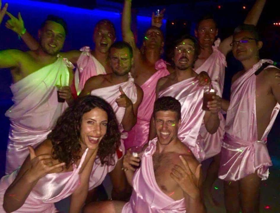 ...Because everyone parties harder when they wear a PINK TOGA.