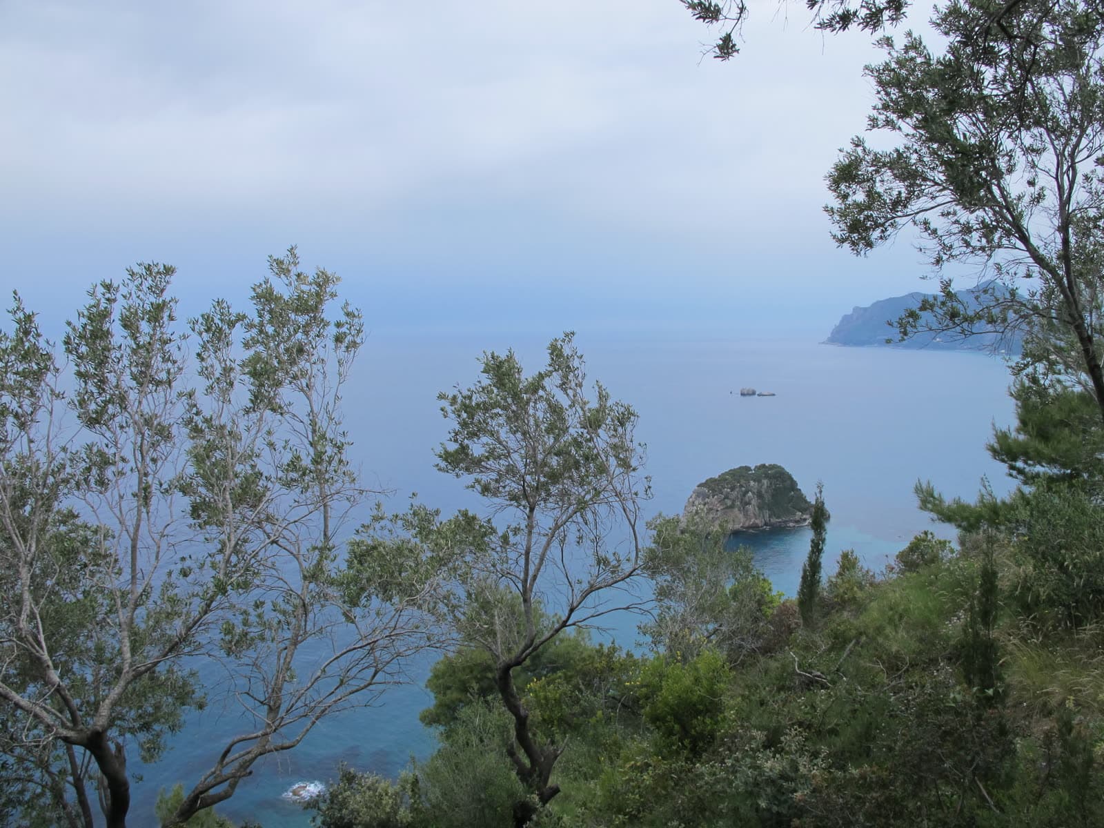 Coastline seen from the clifftop at Cape Aerostatos (2 of 3)