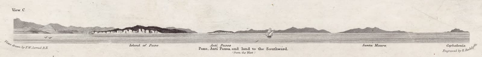 Admiralty coastal view of Corfu, 1865 (2 of 2)