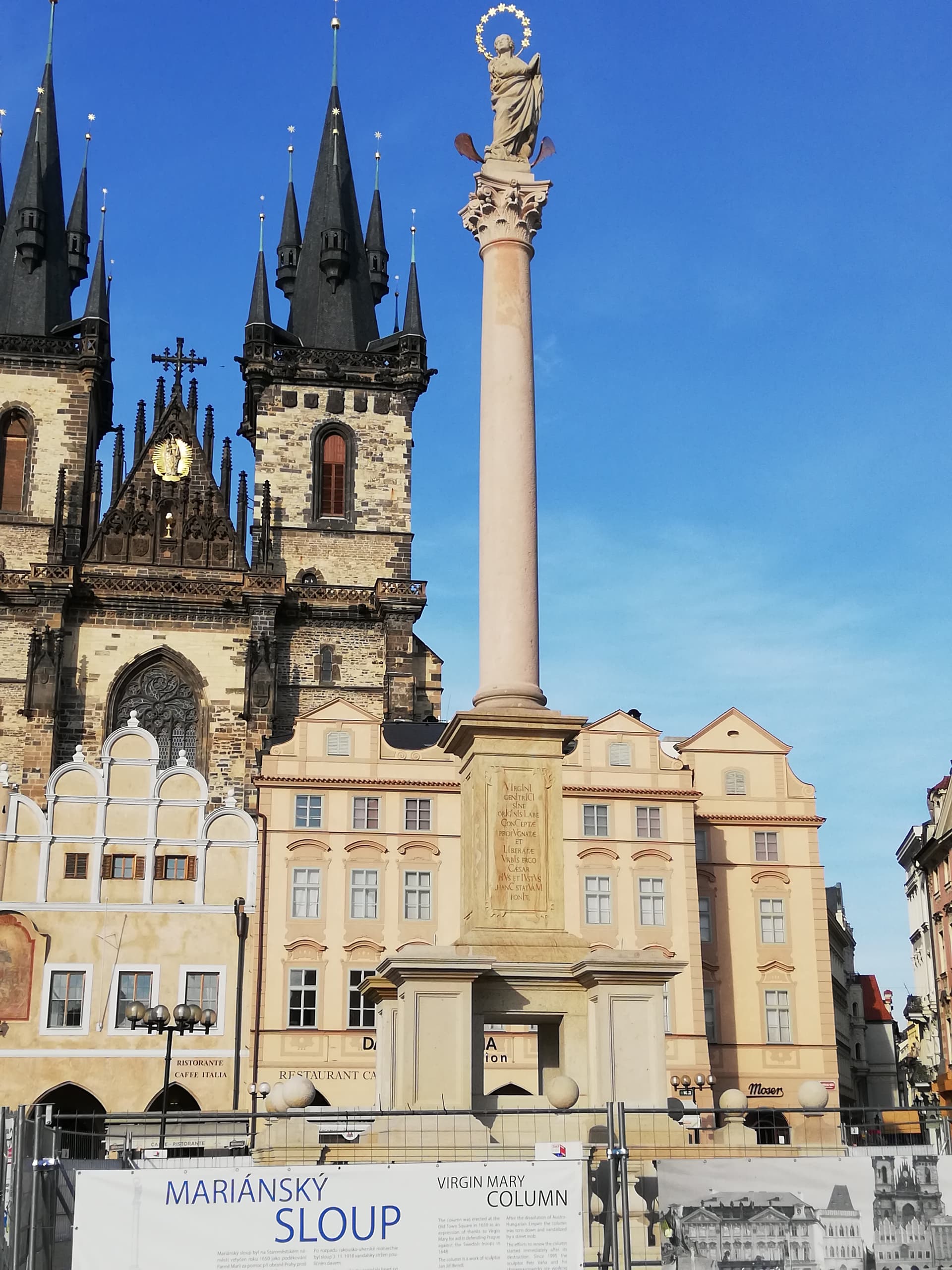 The Marian Column Erected