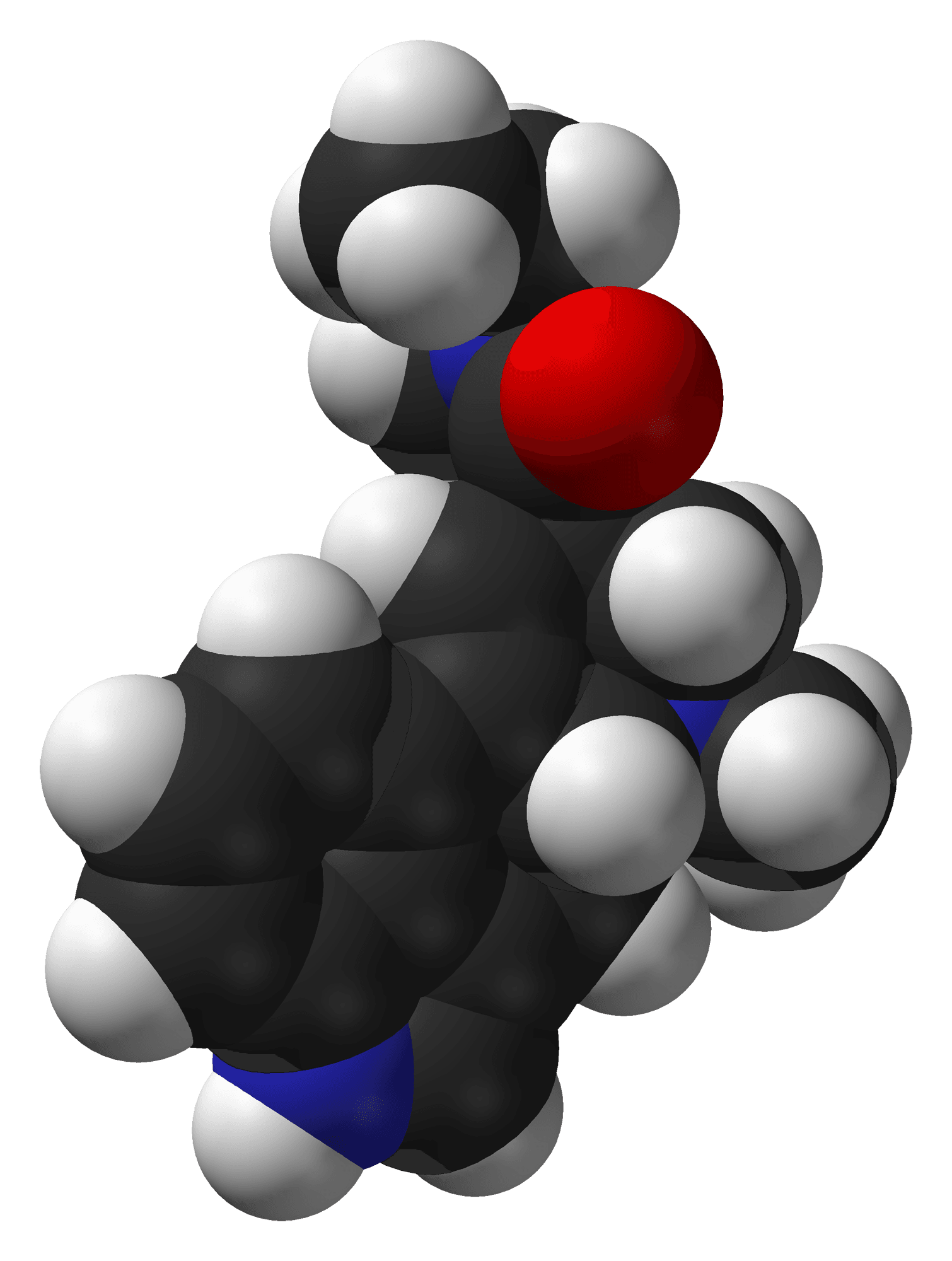 Space-filling model of the LSD molecule