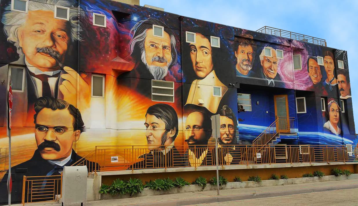 Luminaries of Pantheism mural in Venice, California